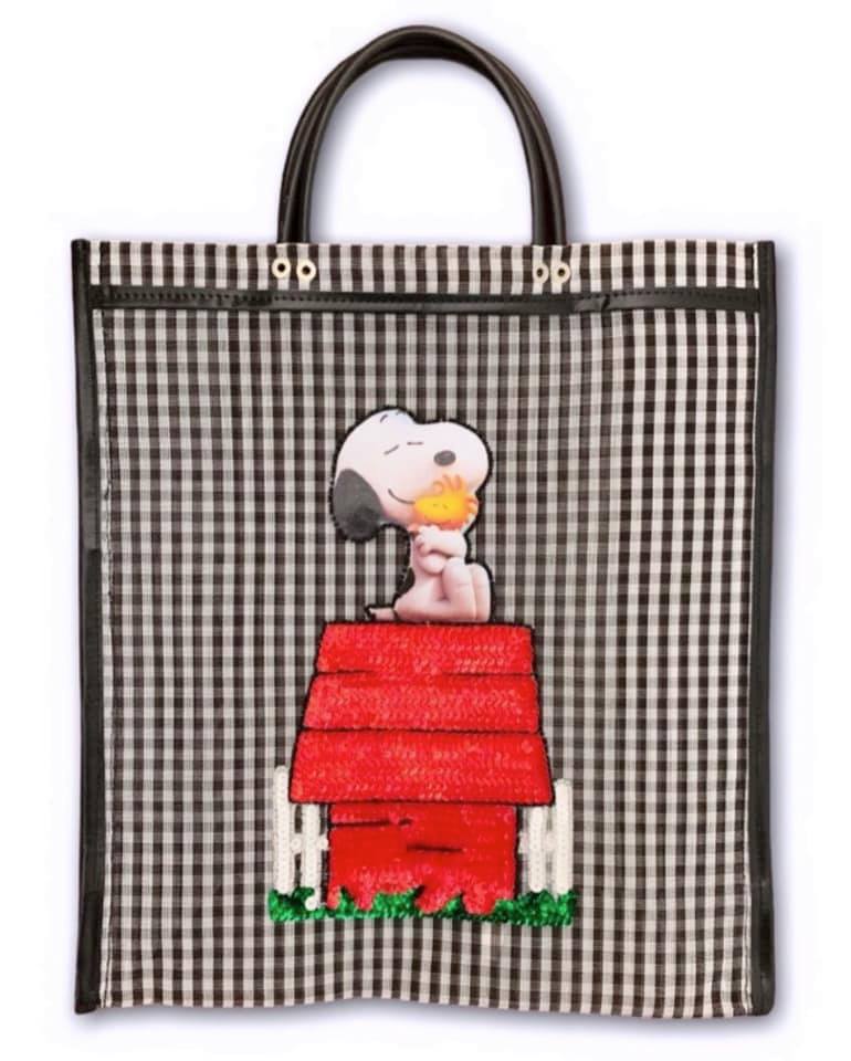 SHOPPING PARCHE LENTEJUELAS - CASITA DE SNOOPY