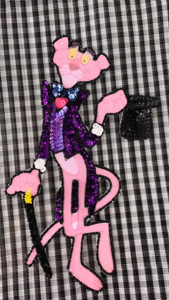 SHOPPING PARCHE LENTEJUELAS - LA PANTERA ROSA | Artesanik