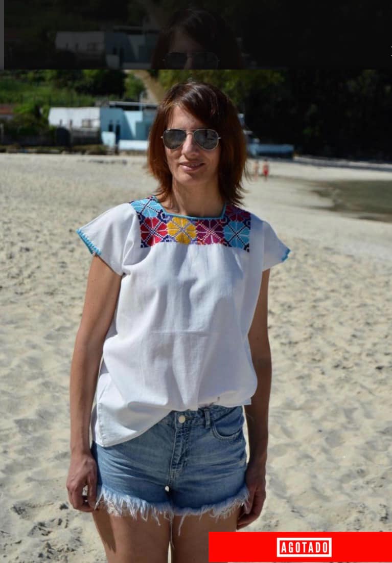 BLUSA BORDADO PUNTO DE CRUZ 